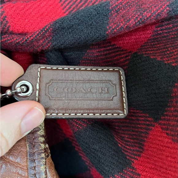 Vintage Coach Leather Drawstring Backpack 90s - Picture 6 of 7